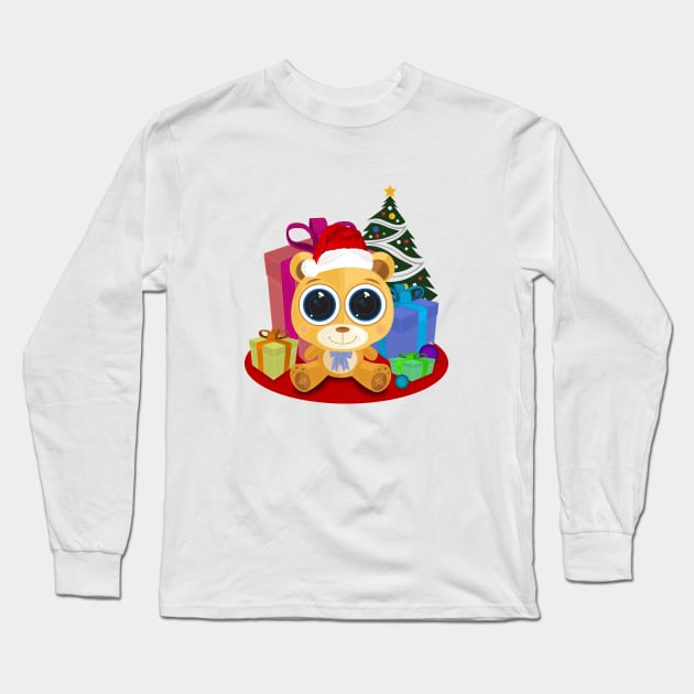 Teddy Bear  - Christmas Long Sleeve T-Shirt by adamzworld